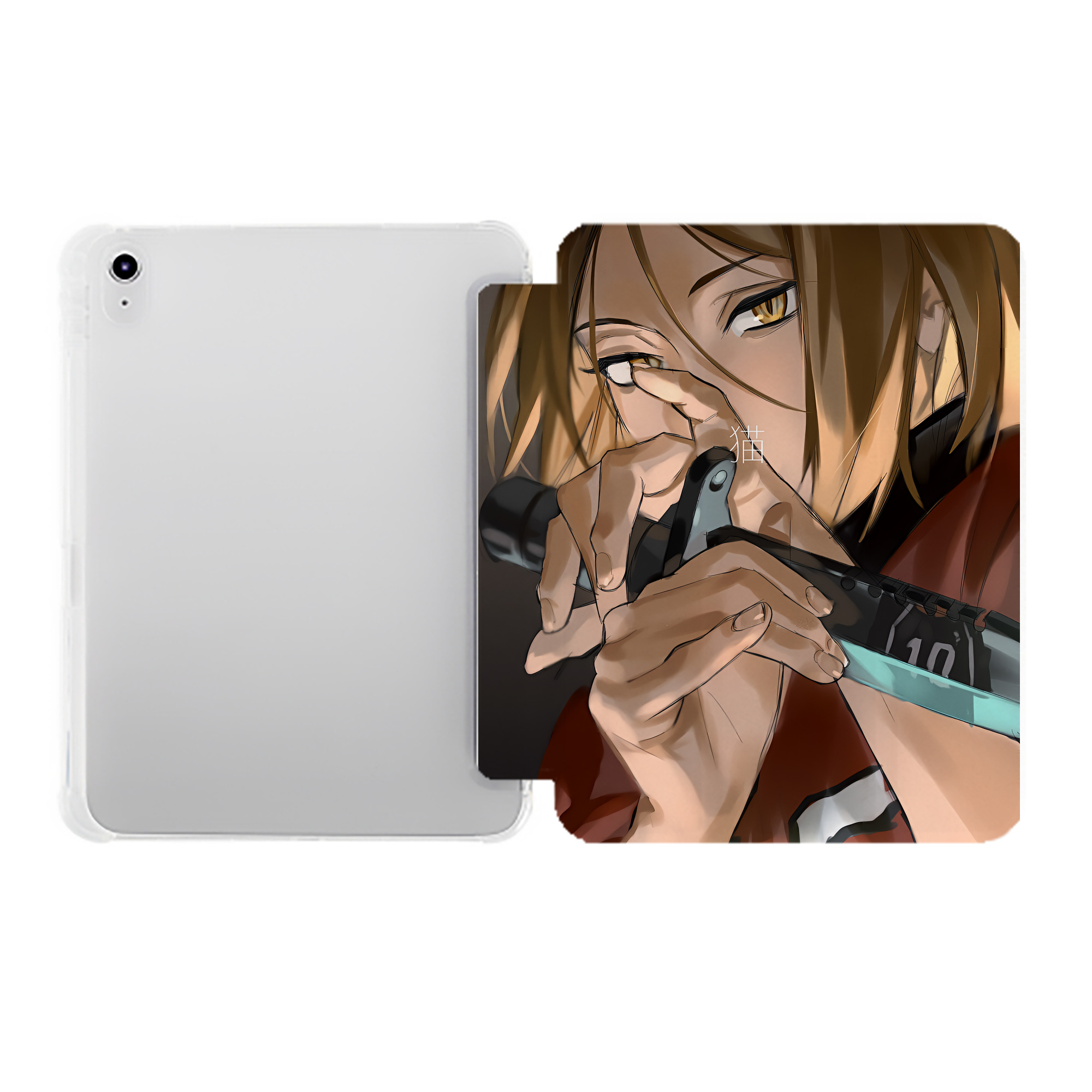 （画像用） ハイキュー!! Haikyu!! IPad ケース ペン収納付き 三つ折りスタンド PUレザー×シリコン 対応機種9.5/10.5/10.9インチ